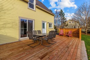Patio with alfresco dining area, perfect for enjoying meals outdoors