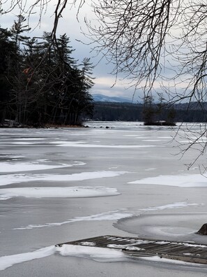 highland lake during winter before frozen