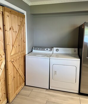 Washer and dryer - detergent provided