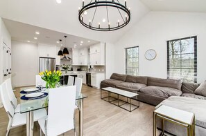 The warmth of this dining area makes every meal feel like home, comfy seating, cozy aesthetic, combines comfort and functionality in every detail