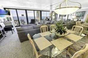 Large Living Area with Views of the Ocean, Beautifully Decorated