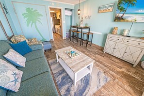 Large Living Area with Views of the Ocean, Beautifully Decorated