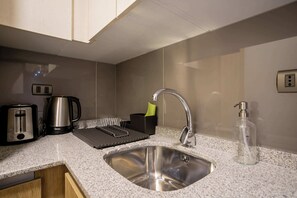 Whip up your favorite meals in this functional kitchenette