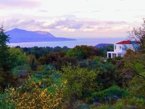Stunning view of Souda Bay and the Aegean Sea.