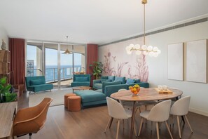 The Living Area Of The Luxury Palace Ocean View Apartment In Funchal By Ourmadeira