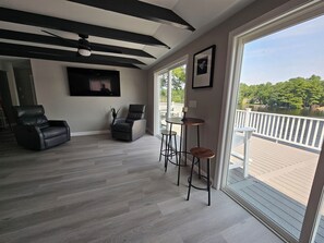 Living room with smart tv 