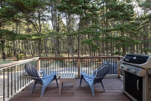 Back deck facing east into woods