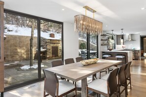 Architecture, Building, Dining Room, Dining Table, Furniture