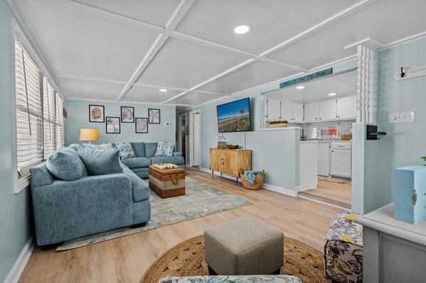 Kick back, unwind, and make yourself at home in this stylish living room.