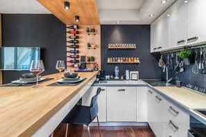 Kitchen and dining area