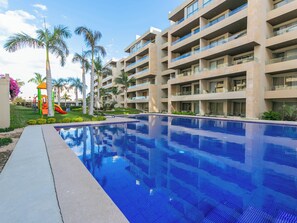 Take a dip in one of three pools available, offering plenty of options for relaxation and enjoyment during your stay.