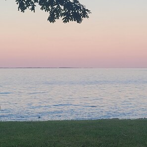 Front yard with views of Chesapeake Bay