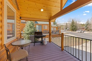 Large covered front deck