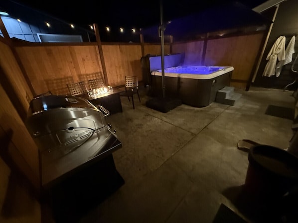 Back Patio with Hot Tub