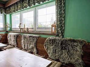 Furniture, Wood, Interior Design, Room, Window Treatment, Wood Stain, Curtain, Natural Material, Chair, Window Covering