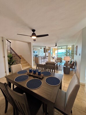 Open concept living space with scenic views