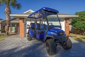 Enjoy a ride in the golf cart