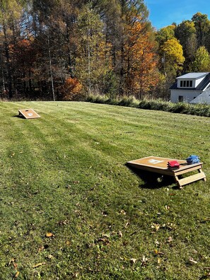 Flat area behind Big House