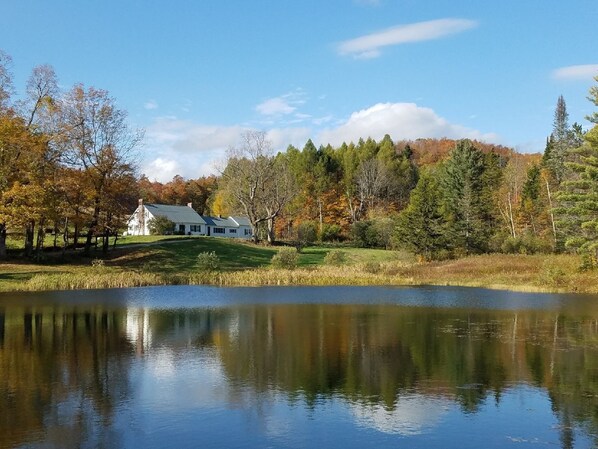 View from across the swimming pond