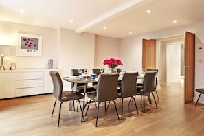 The dining room at Oxwich Retreat, Gower