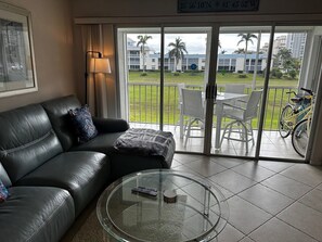 Large Sectional Sofa with access to Balcony Area
