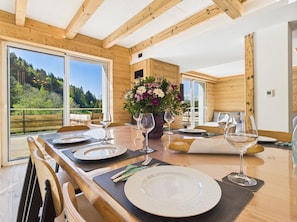Dining room with a view