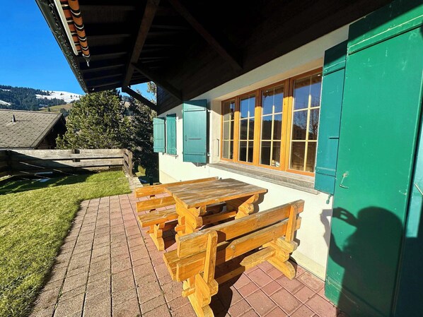 terrace with sitting area
