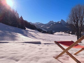 back yard with mountain view 