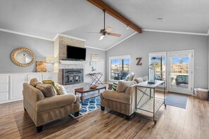 Large living room- views of water