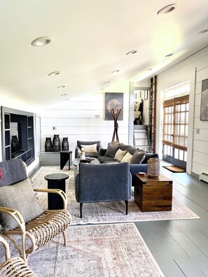 Living room with smart tv