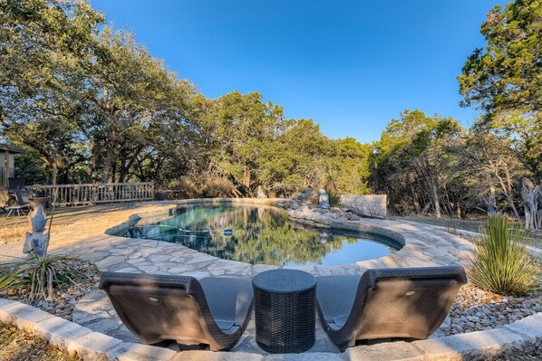 Beautiful shared pool and outdoors. 