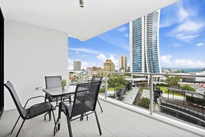 Enjoy your morning coffee in our spacious balcony overlooking the city