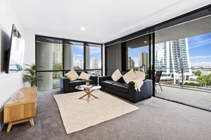 Cozy living area for the guests to relax