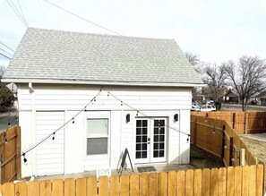 View of the private back yard. 