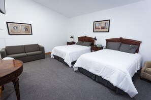Bedside tables with reading lights and outlets to charge your devices