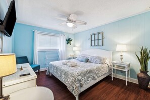 Bedroom 2 with king beg, Smart TV, and ensuite 