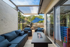 Relax outdoors with your morning coffee or evening wine.
