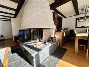 the beautiful and modern fire place 