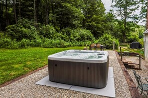 Relax in our NEW 7 person hot tub
