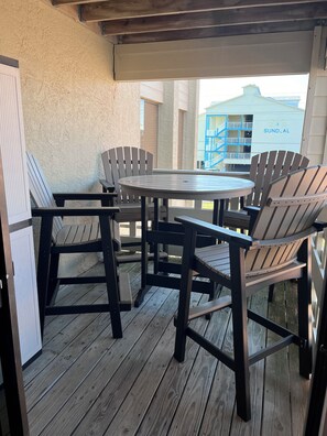 private balcony with table and chairs