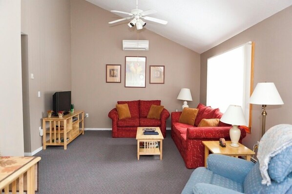 Living Room has a Flat Screen TV