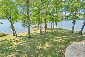 Backyard with view of our dock