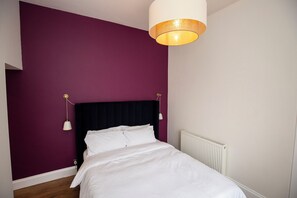 Bedroom, with king sized bed. 