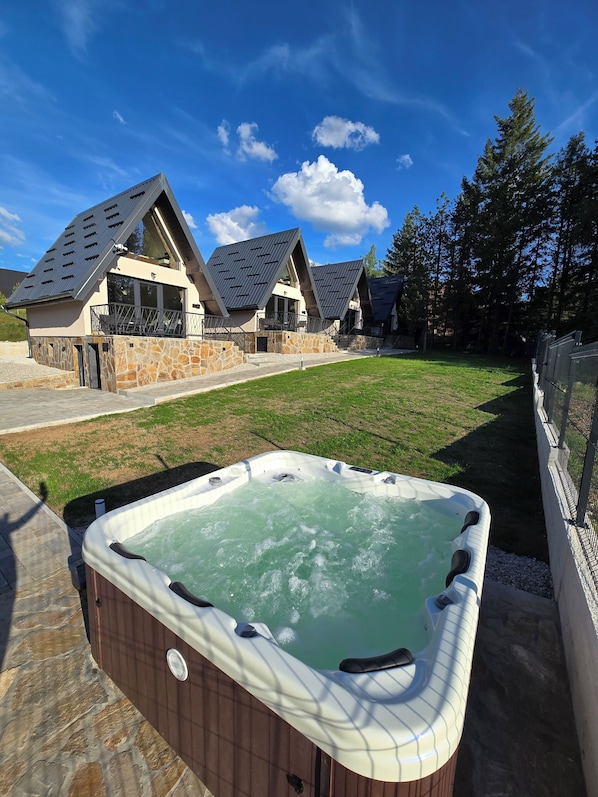 View from the Outdoor Spa towards the Houses