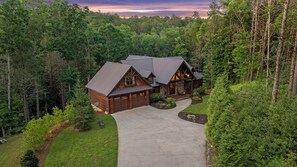 Another look at the inviting front of the home, welcoming you to your mountain escape.