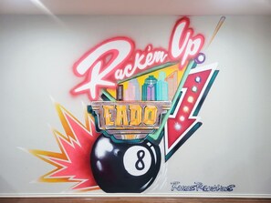 Our personalized mural created by a local houston artist!