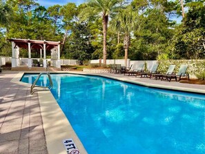 The Pool is in the gated community and only a 2 minute walk from the house!