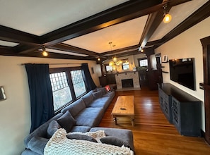 Massive sectional couch perfect for a movie night or for kids to sleep on.