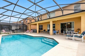 Experience the ultimate in resort-style relaxation with a fully screened, south-west facing private pool that blends luxury, comfort, and convenience.