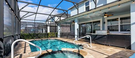 Dive into relaxation with your own private pool and spa!